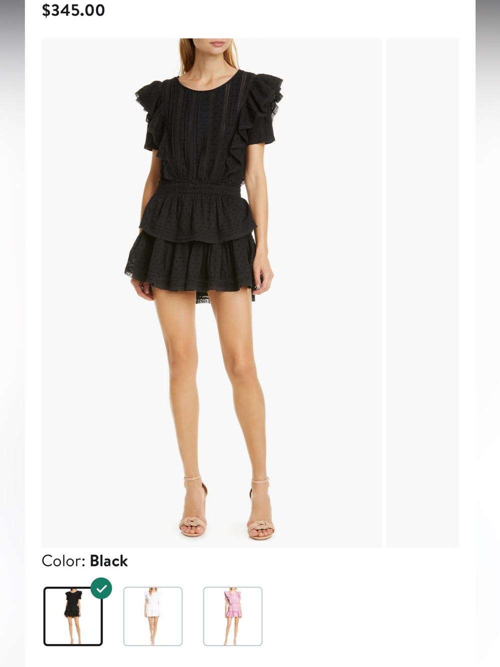 LoveShackFancy NATASHA Ruffled Tiered Mini Dress